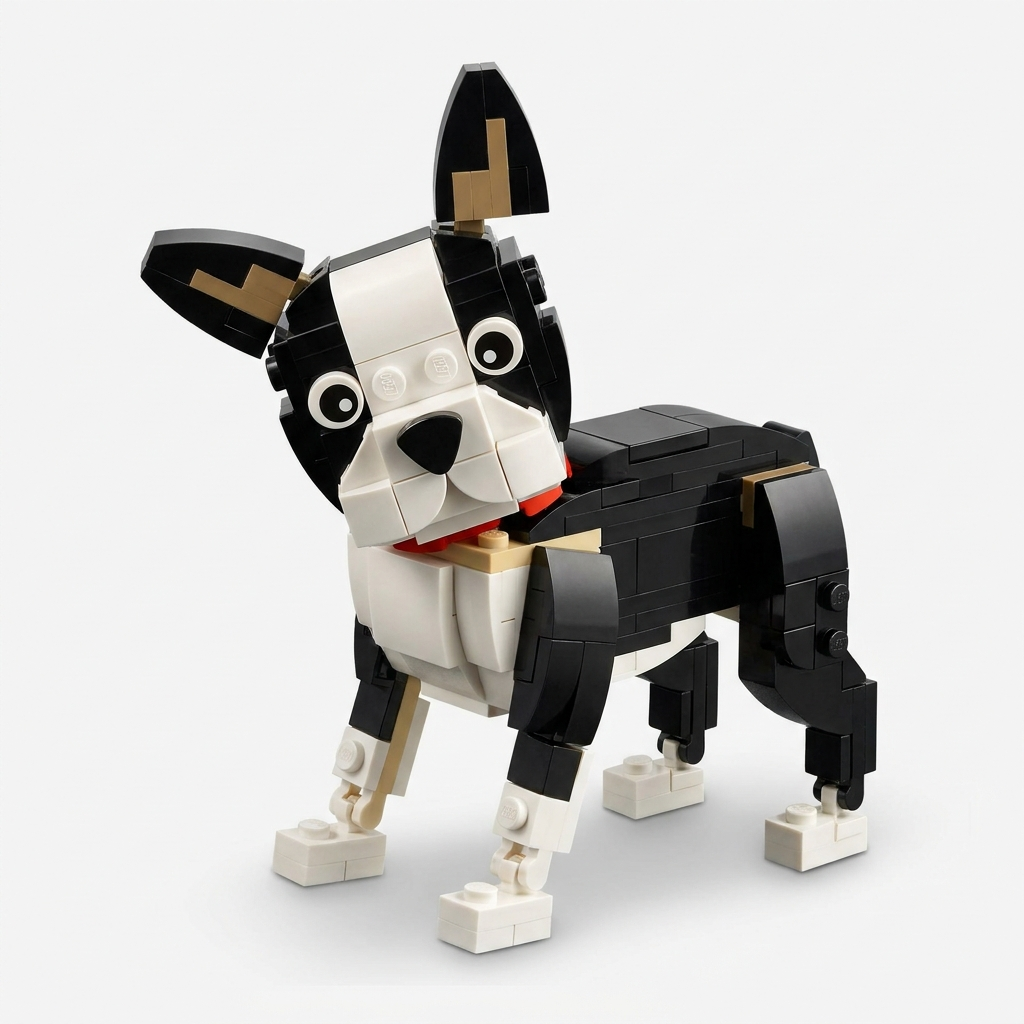 Boston Terrier LEGO figure